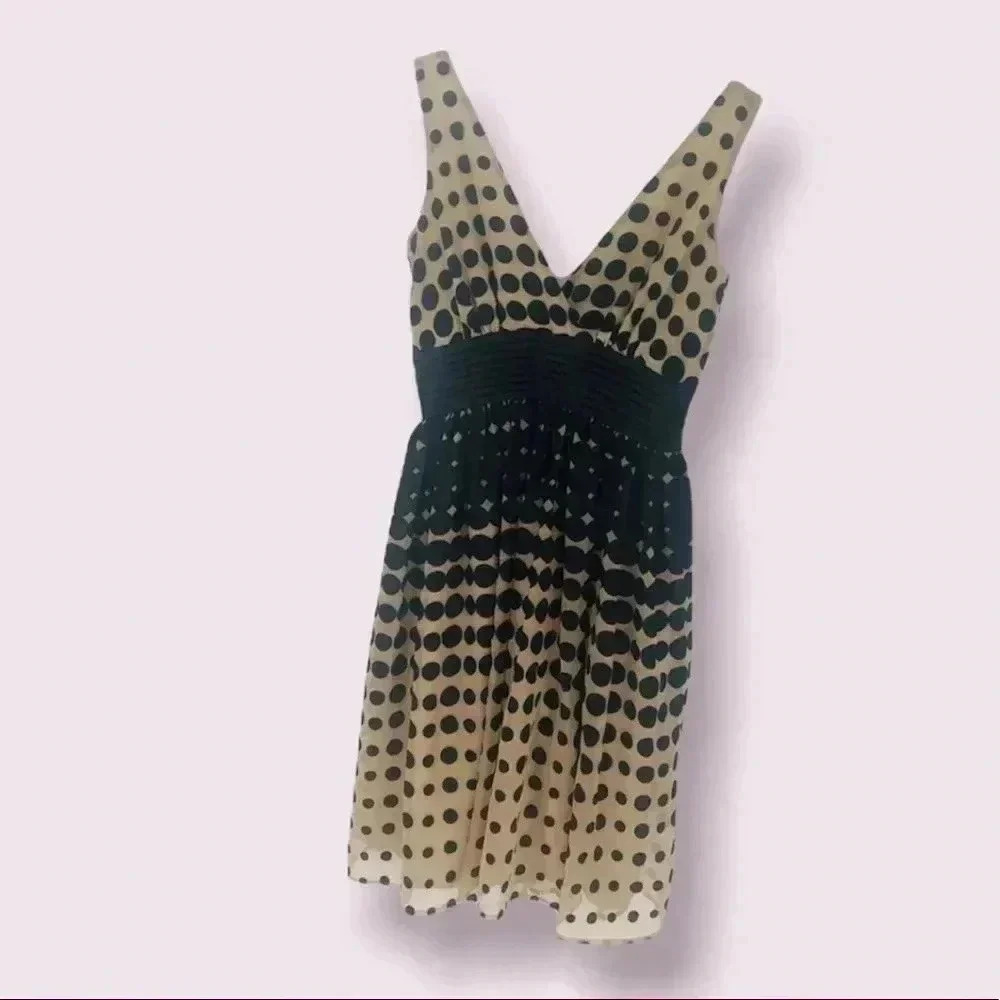 Anthropologie Burlapp party dress with polka dots